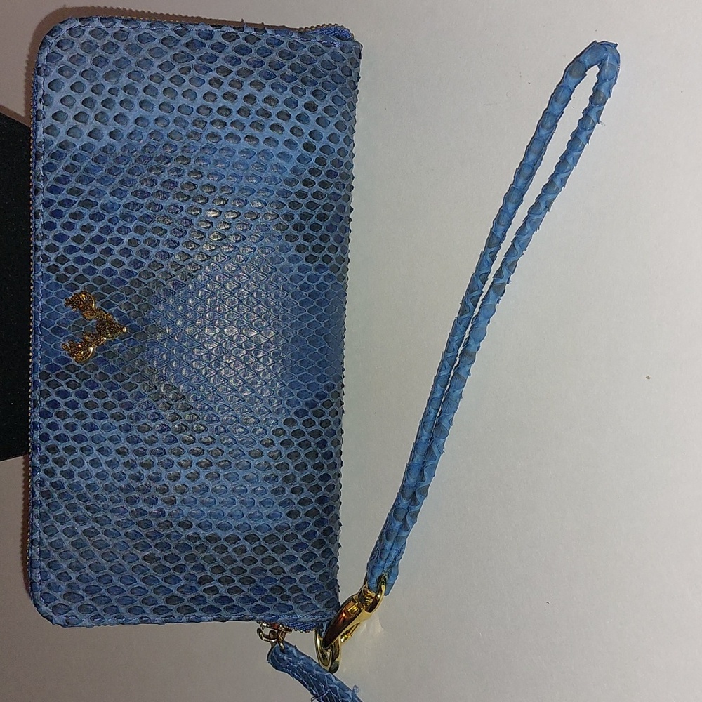 Taxidermy Blue Python Maggie Classic Wallet - Picture 2 of 15